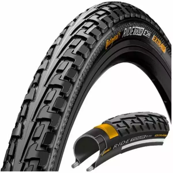 Pneu CONTINENTAL RIDE TOUR 28x1 3/8 Extra Puncture Belt Rigide 101163 3 Pneu CONTINENTAL RIDE TOUR 28x1 3/8 Extra Puncture Belt Rigide 101163